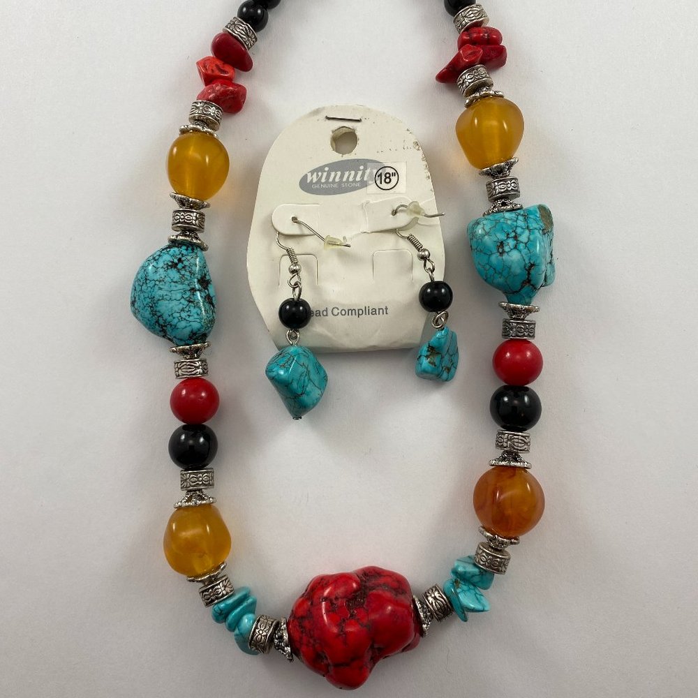 Earrings and Necklace set - Costume Jewelry - Picture 4 of 5